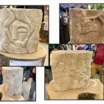 hamadryad carved in stone using only traditional tools